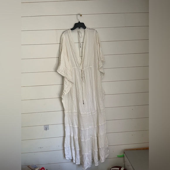 Free People Oh Valencia Cattan Gauzy Crochet Open Back Boho Maxi dress nwot - Picture 4 of 14